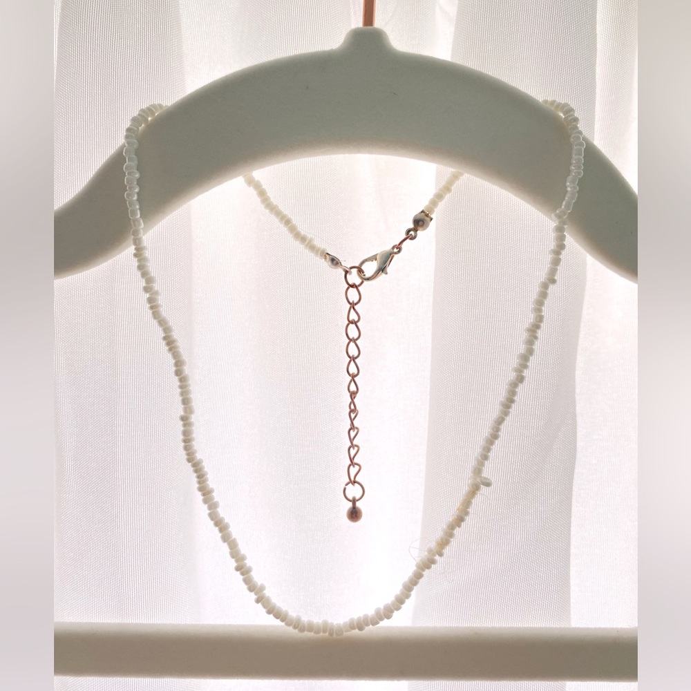 White beaded necklace